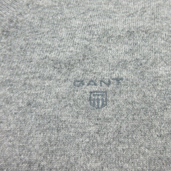 GANT mens heathered gray 100% LambsWool vneck sweater vest XL EUC - Picture 3 of 5